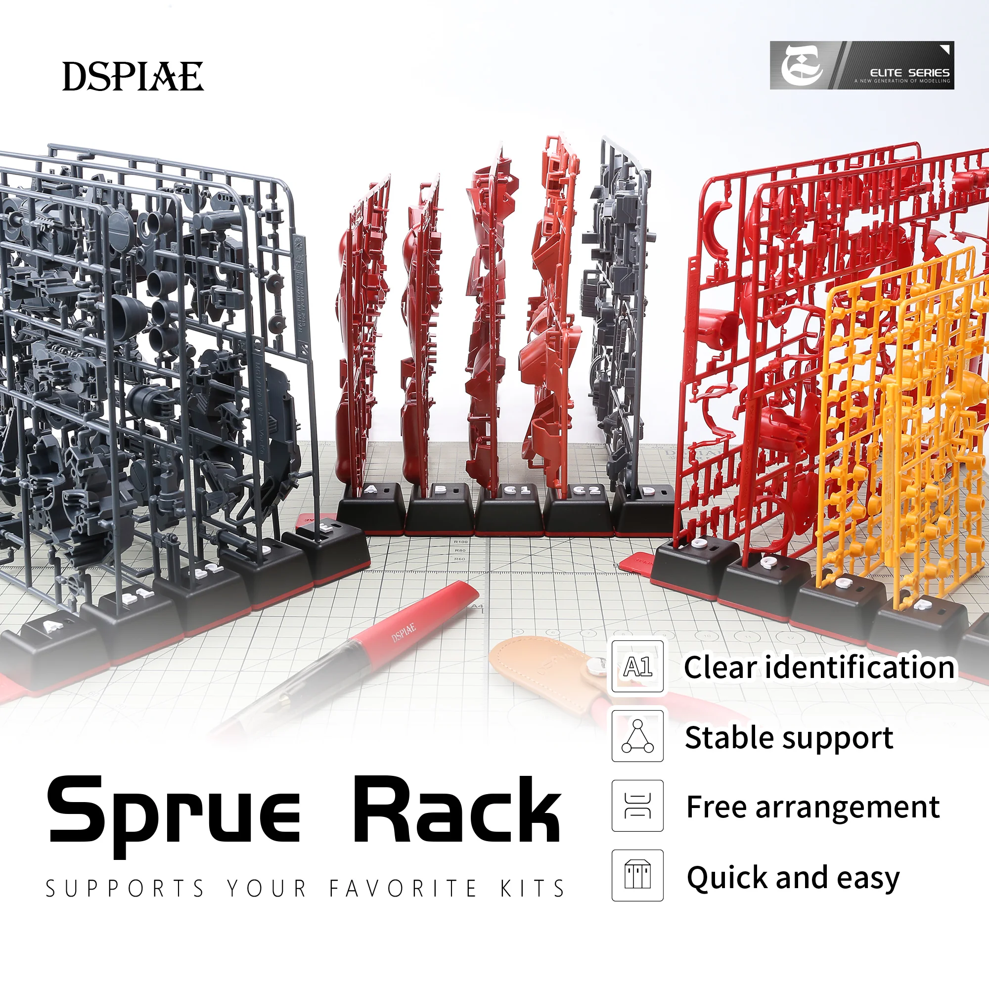 Model Kit Runner Organizer - DSPIAE PT‑SR Supporto per Piastre di