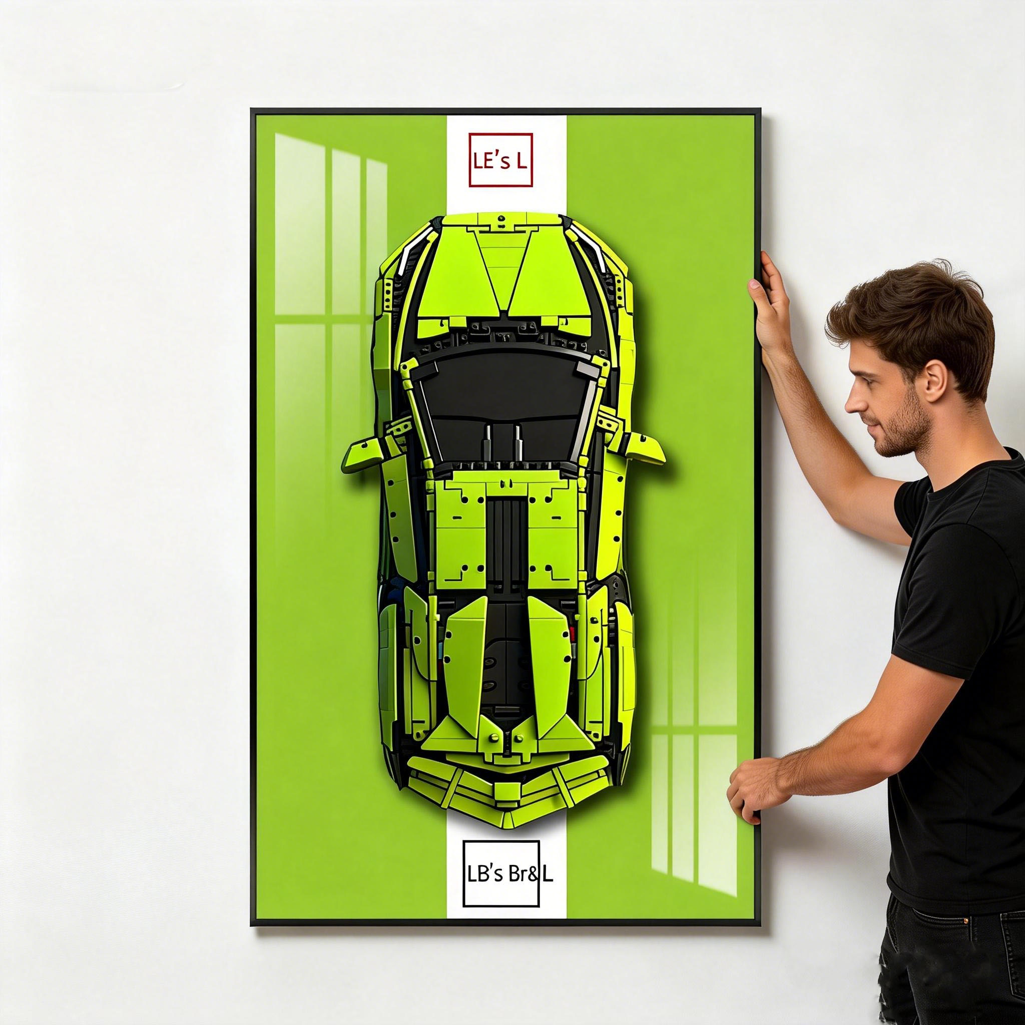 Model Kit Lamborghini - Supporto da parete per modello LEGO