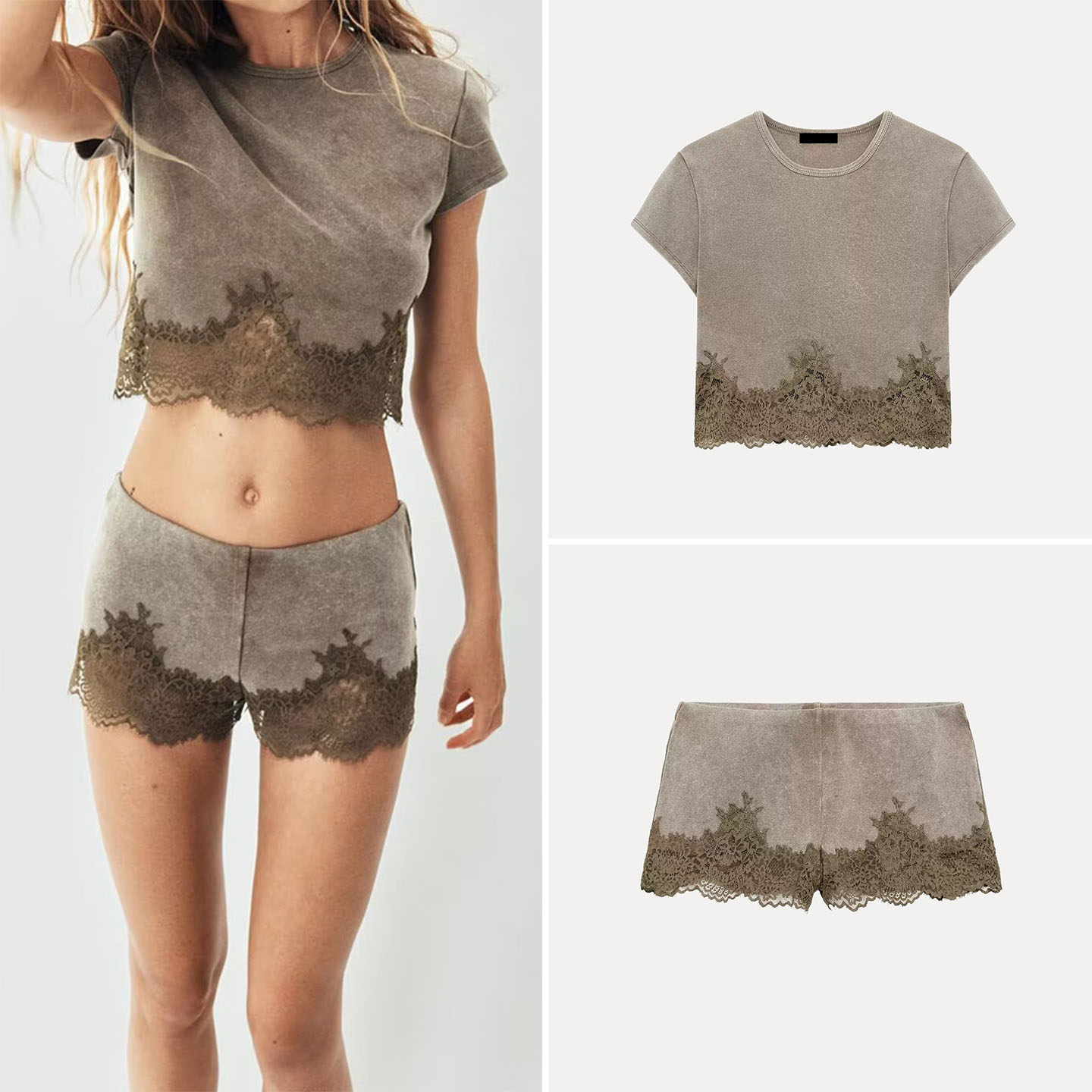 Wash Effect Set - Set da donna con top e