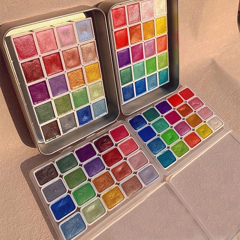 Metallic Paint Set - Colori perlescenti Portatili 20 colori Solidi