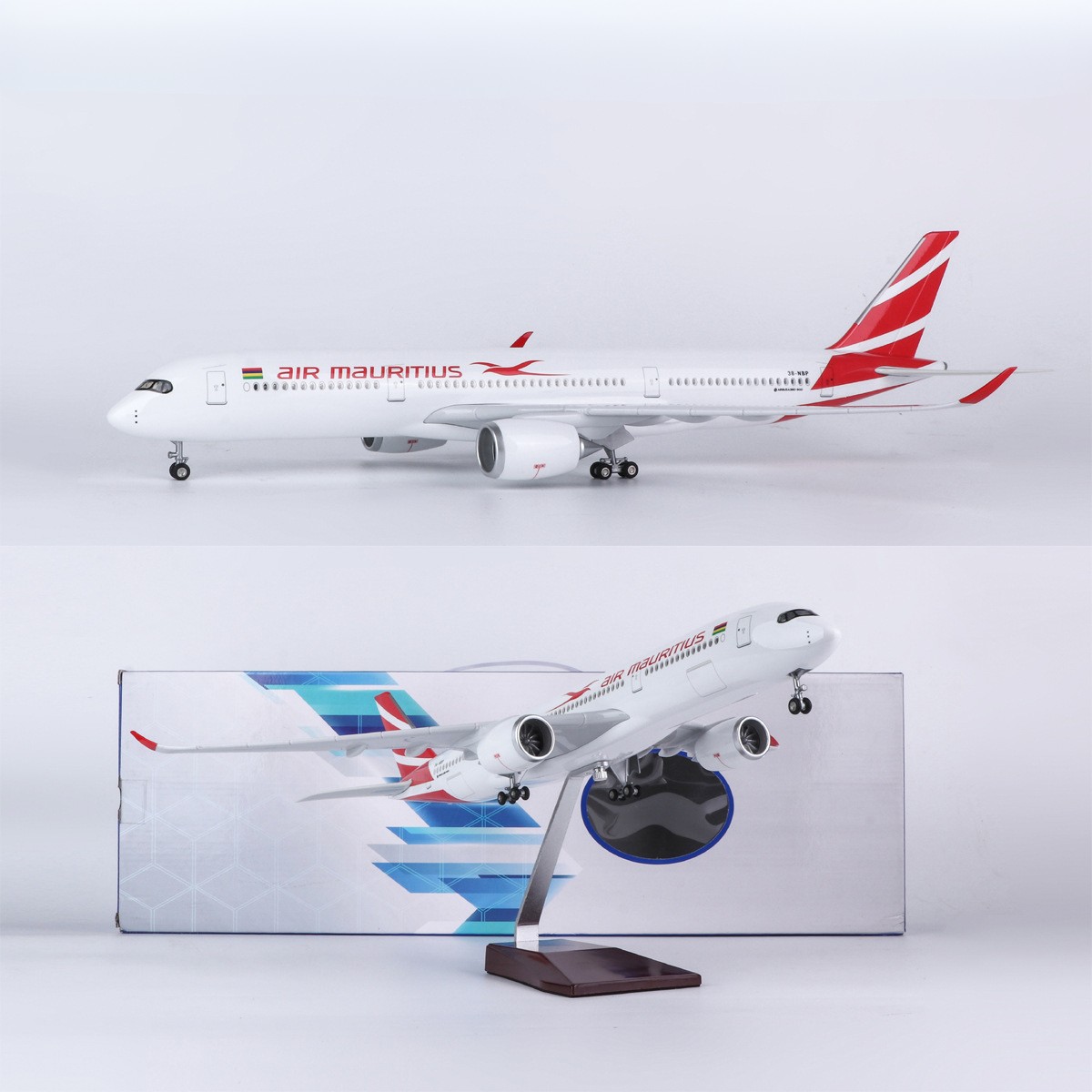 Model Kit Aircraft - Modellino Aereo A350 Mauritius da 47cm