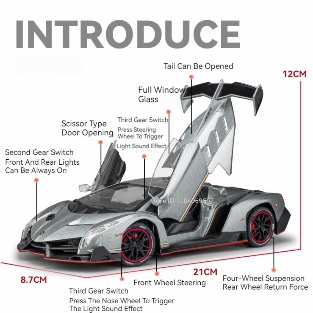 Scala 1:24 Veneno Modello di a - Model Kit Lamborghini recensione e prezzo
