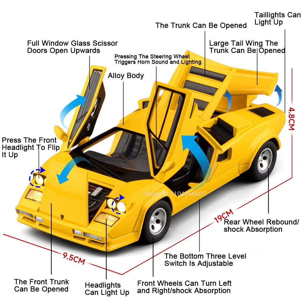 1:24 Countach LP500S REVUELTO  - Model Kit Lamborghini recensione e prezzo